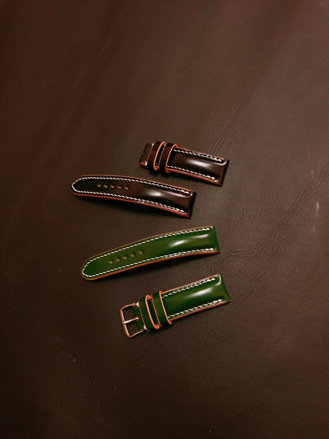 Custom Cordovan Leather Watch Straps