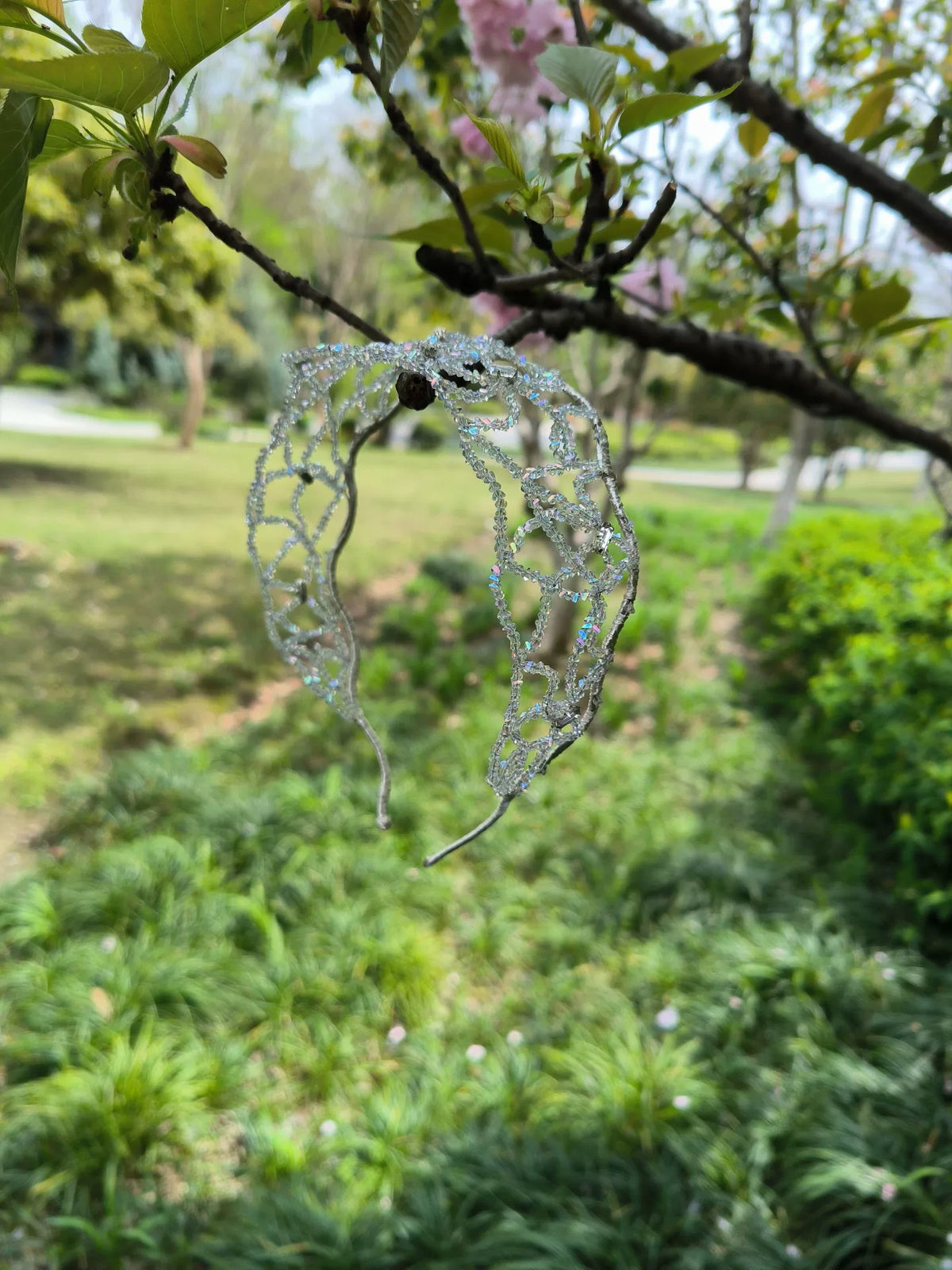 Handmade Crystal Beaded Wire Headband