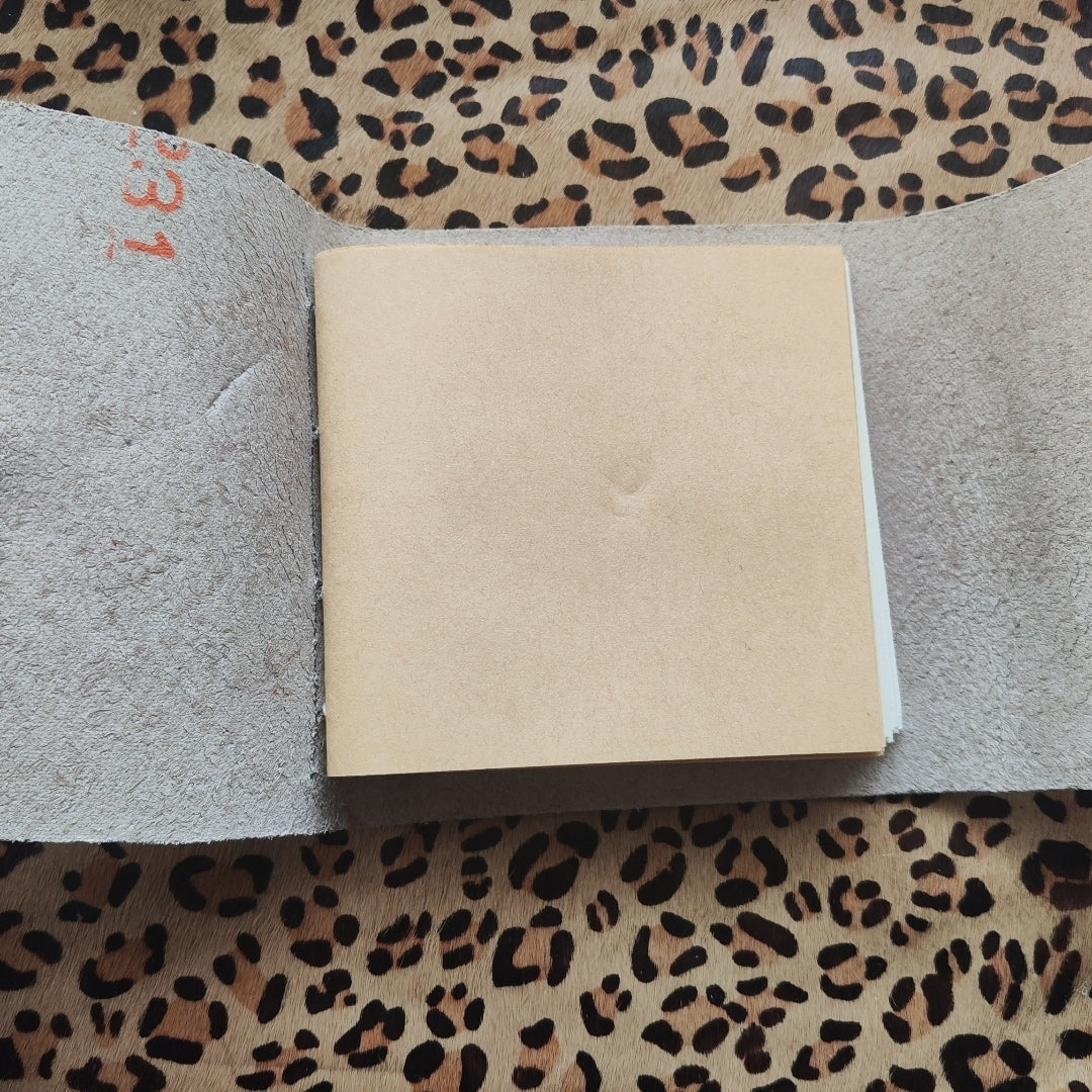 Printed Cowhide Journal with Botanical Cover