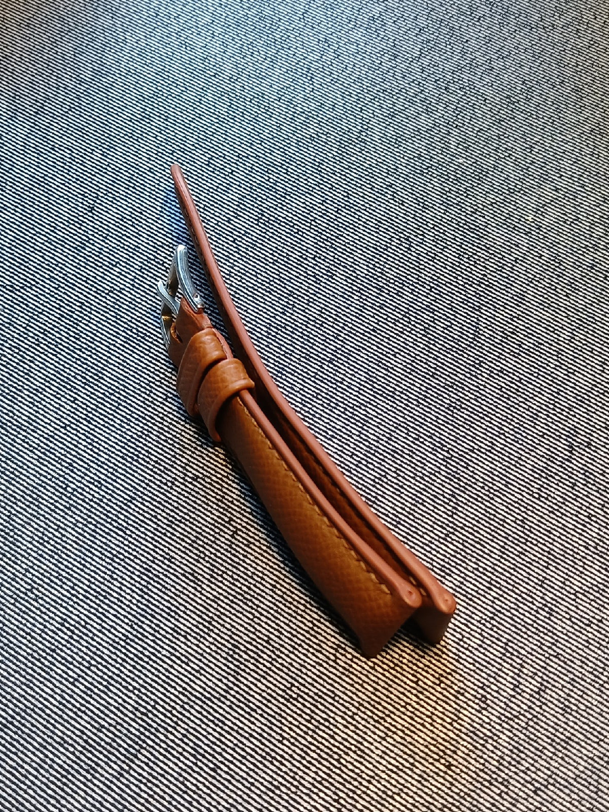 20mm Golden Brown Epsom Leather Watch Strap