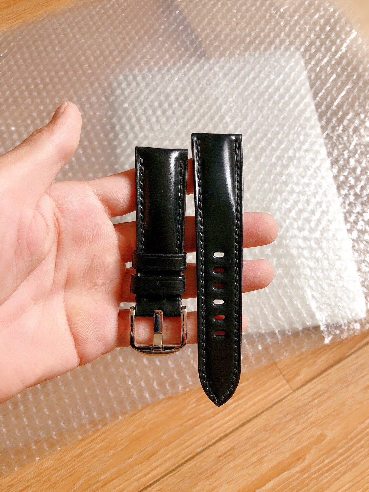 Double Sided Horween Shell Cordovan Watch Strap Set