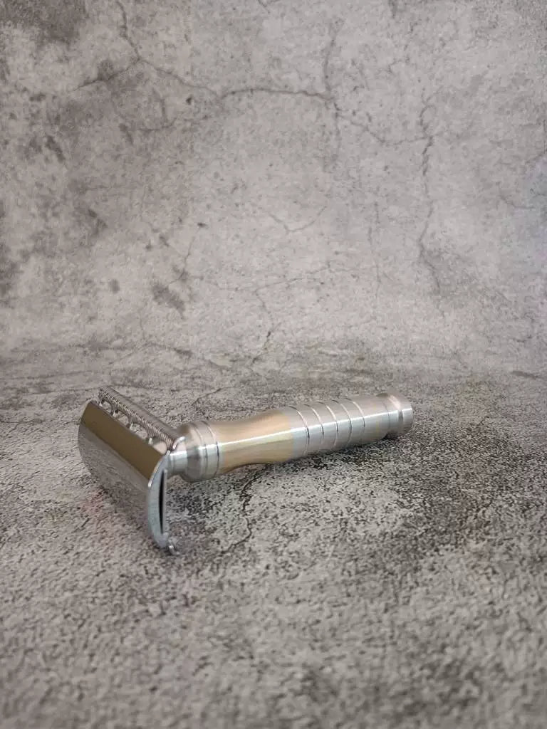 Handcrafted 7075 Aluminum Brass Safety Razor Handle
