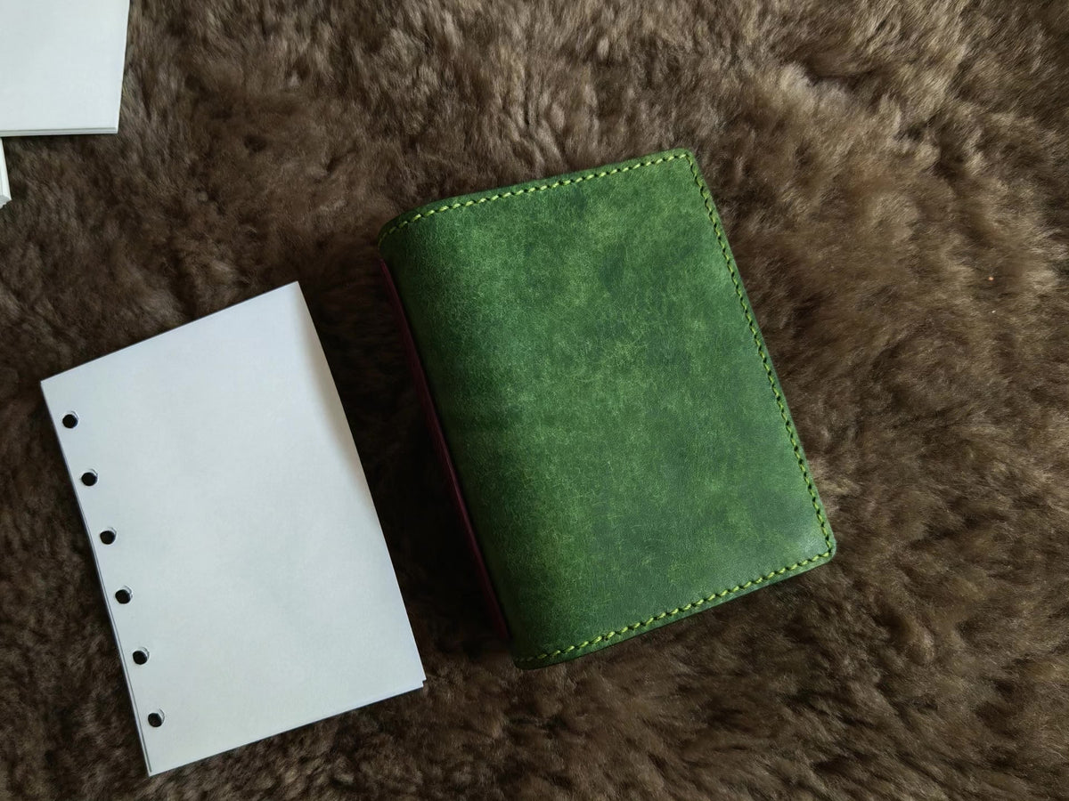Couverture de carnet à anneaux en cuir Pueblo italien