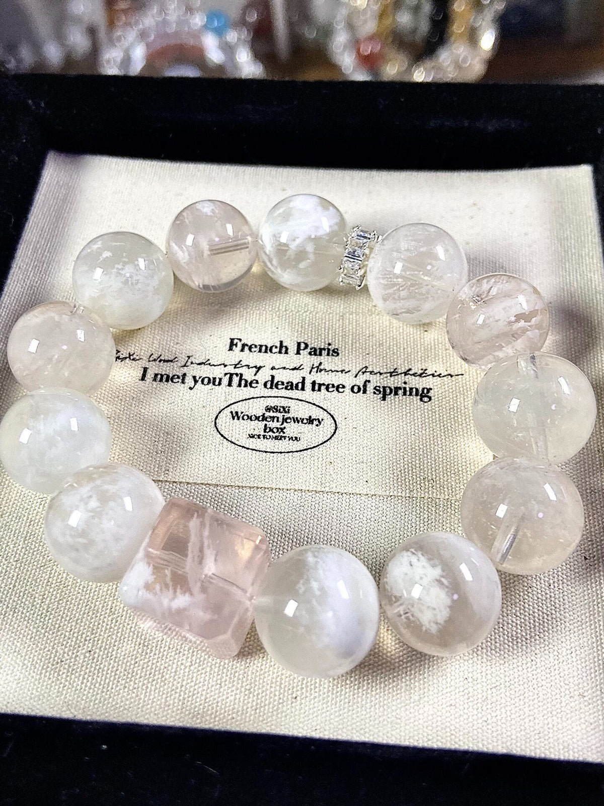 Snowflake Phantom Quartz Bracelet 14mm