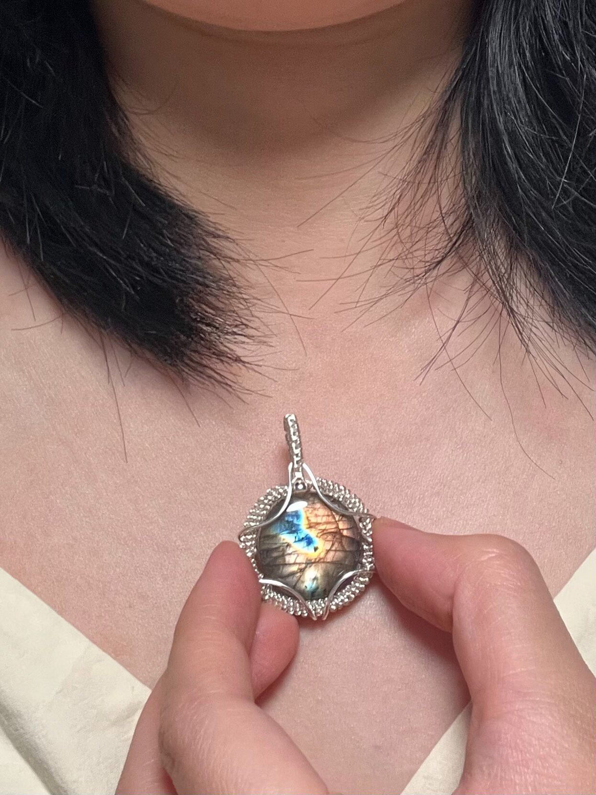 Labradorite Handmade Wire Wrapped Pendant