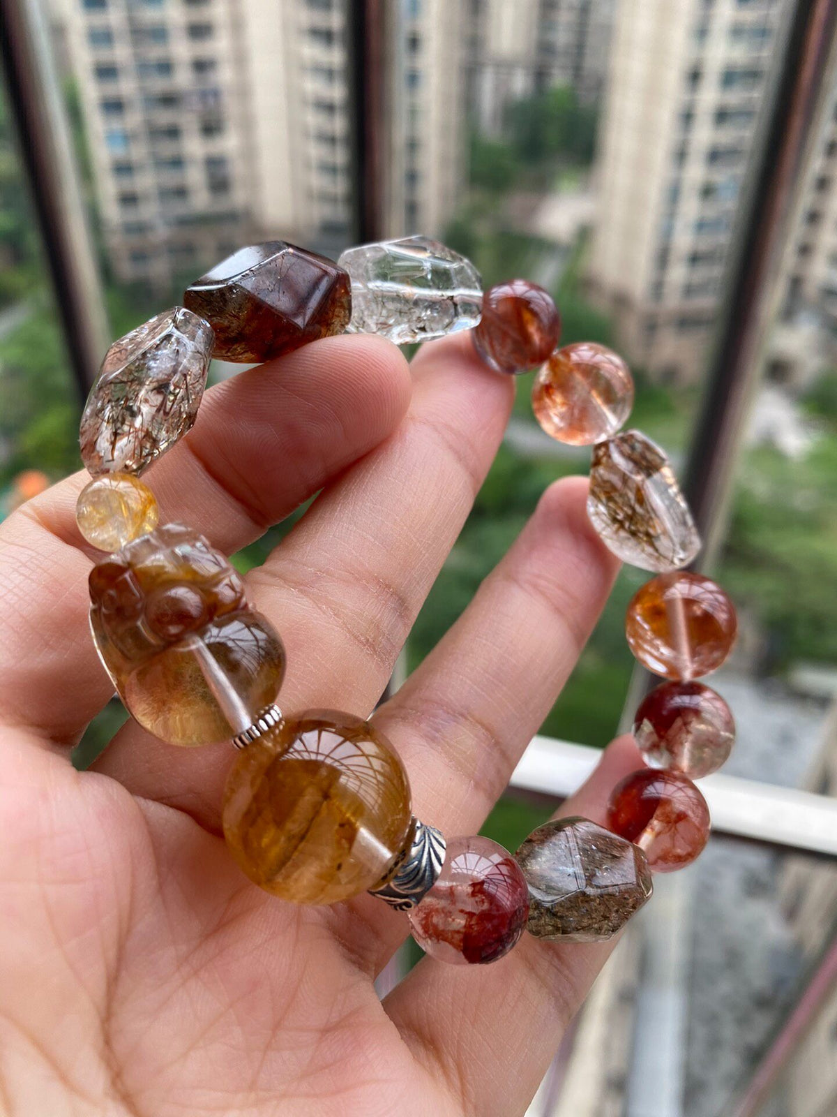 Black Gold Super Seven Stone Bracelet
