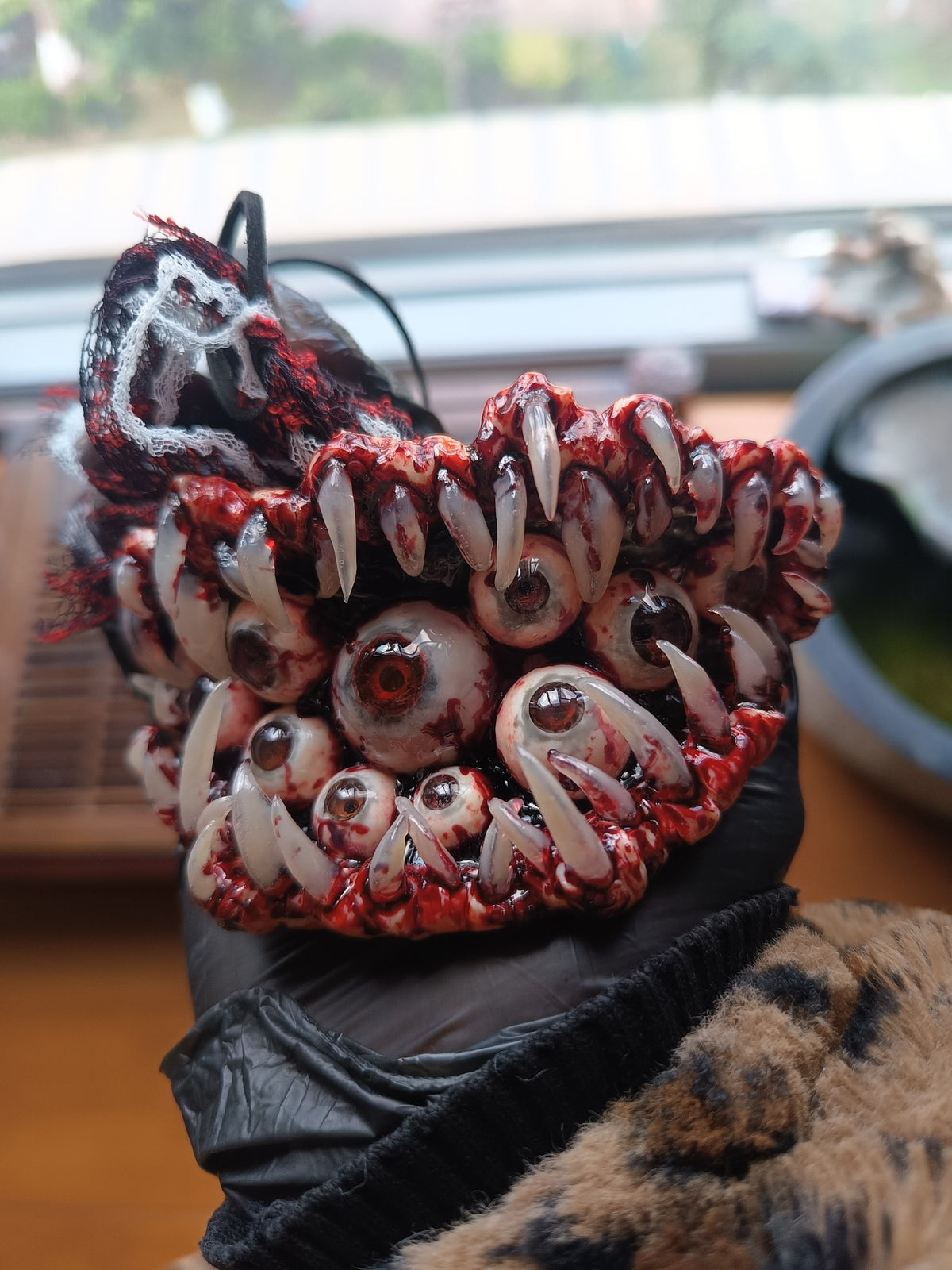 Cthulhu Eye Pendant Necklace Bloody Teeth