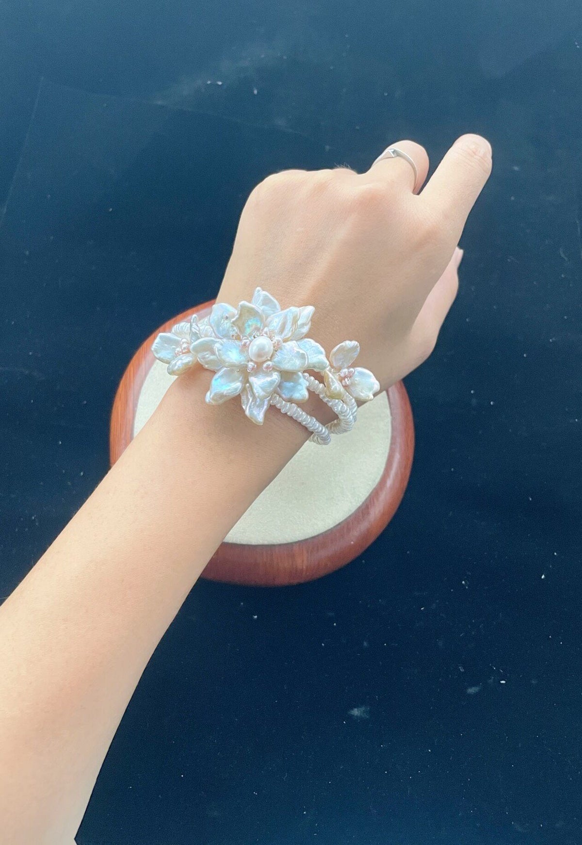 Baroque Pearl Floral DIY Bracelet