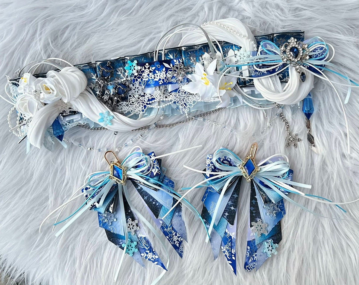 Blue Ribbon Bow Set for Bag