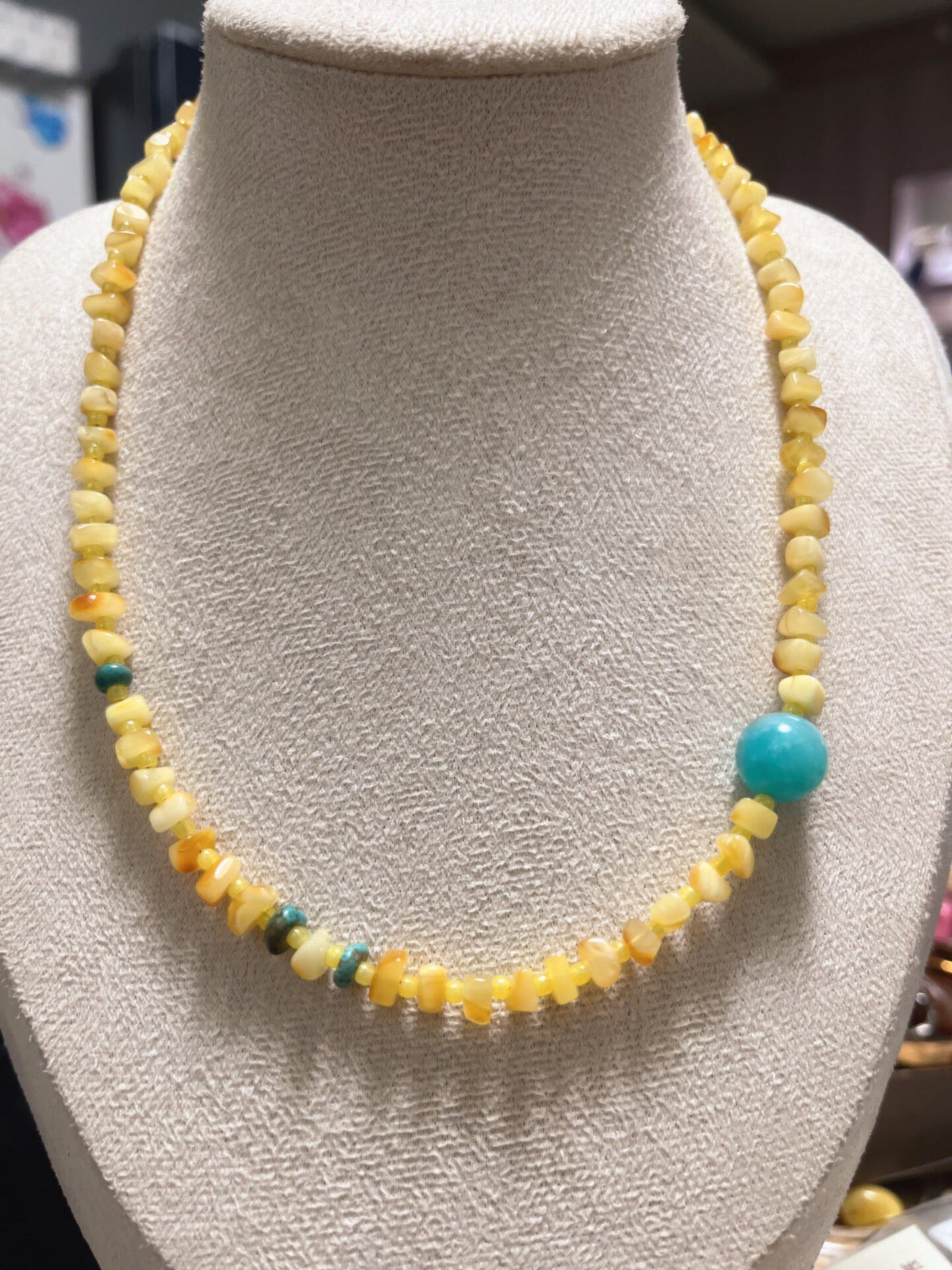 Natural Russian Beeswax Amber Necklace