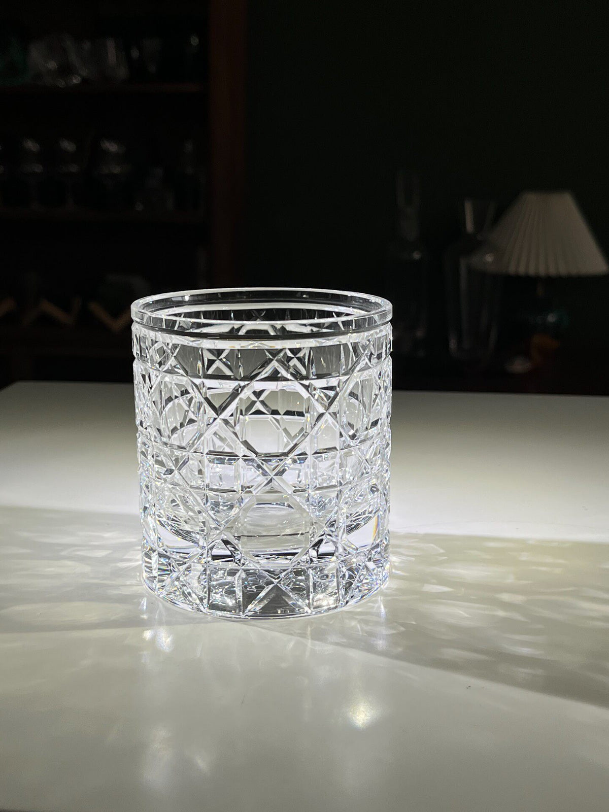 Crystal Rattan Pattern Whiskey Glass 250ml