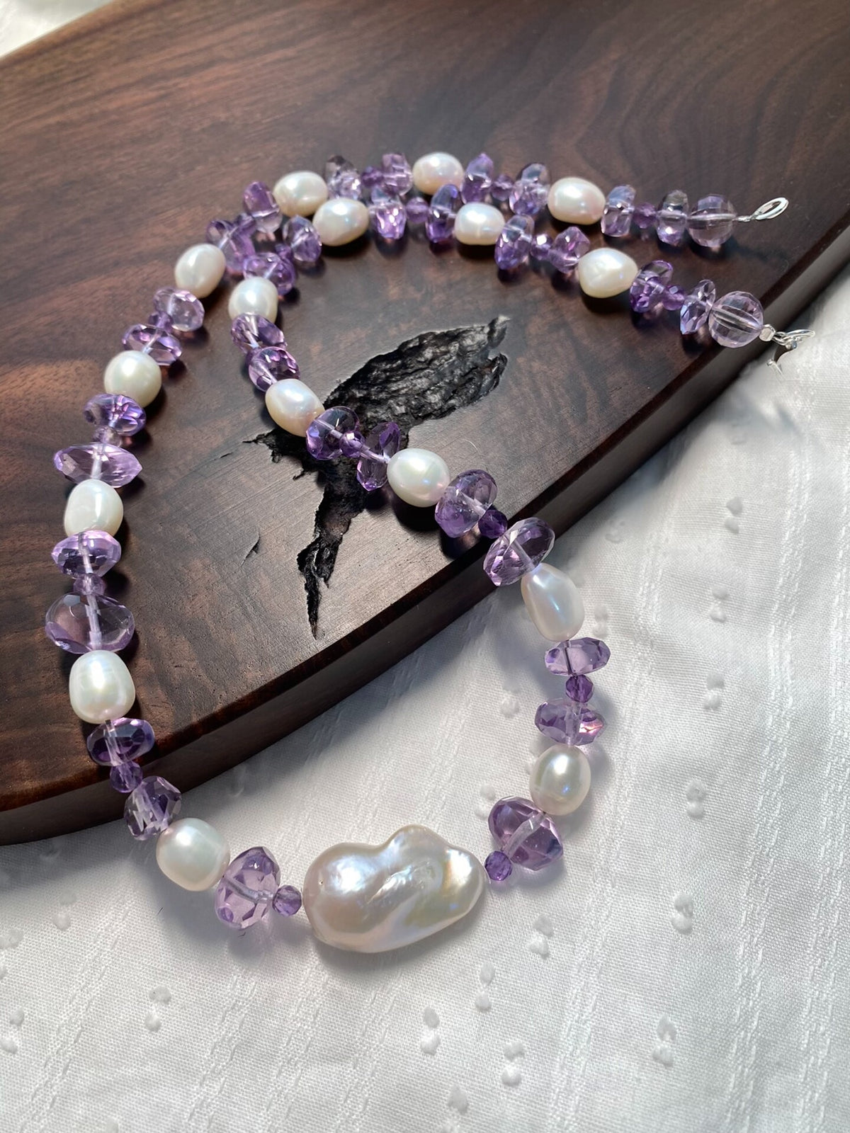 Amethyst Freshwater Pearl Necklace
