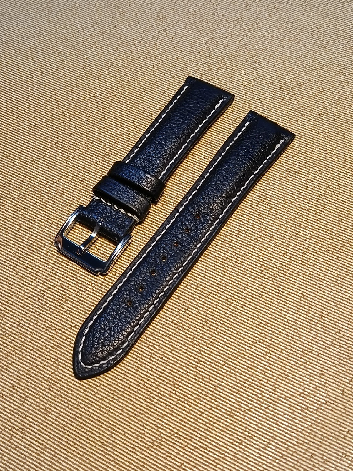 Handmade Leather Watch Strap Dark Navy