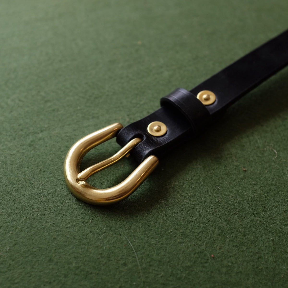 Cinto de Couro Bridle Inglês Preto