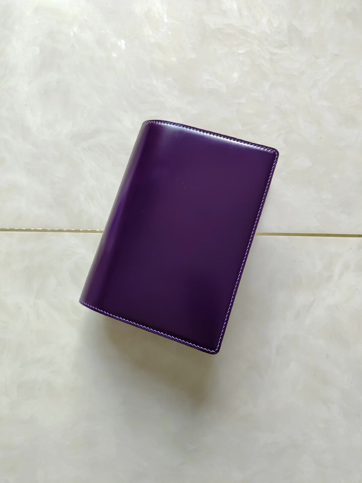 Purple Cordovan Leather A6 Loose Leaf Notebook