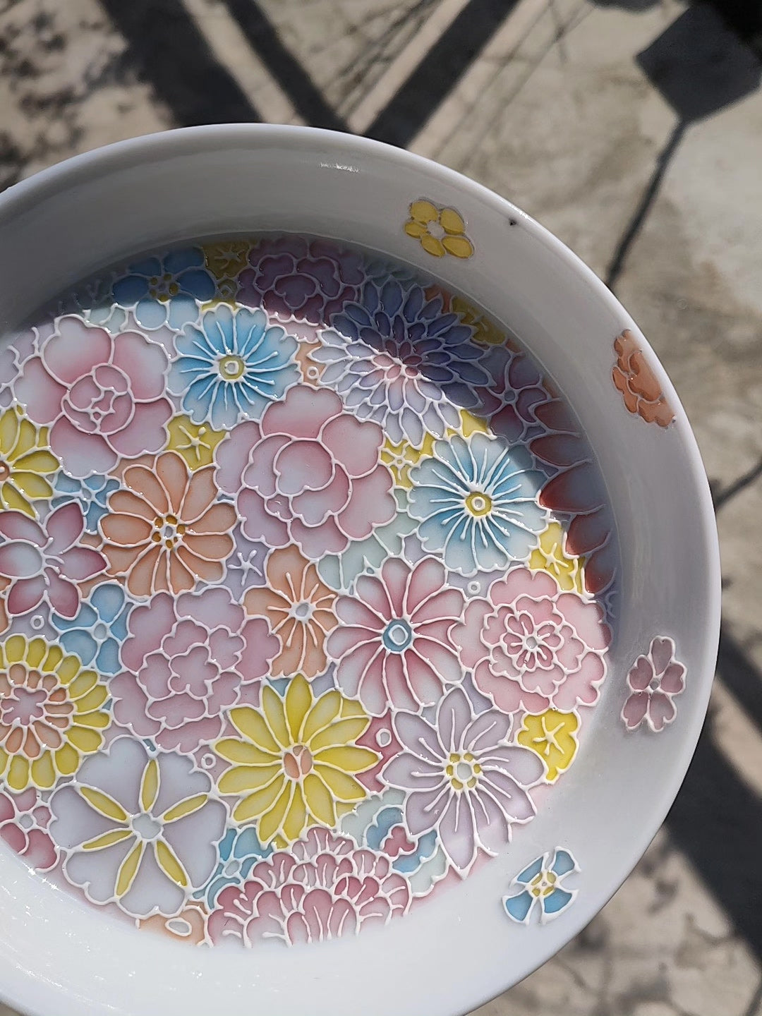 Jade Clay Millefleurs Ceramic Plate