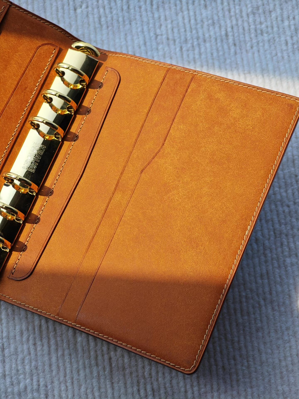 A6 Shell Cordovan Leather Ring Binder