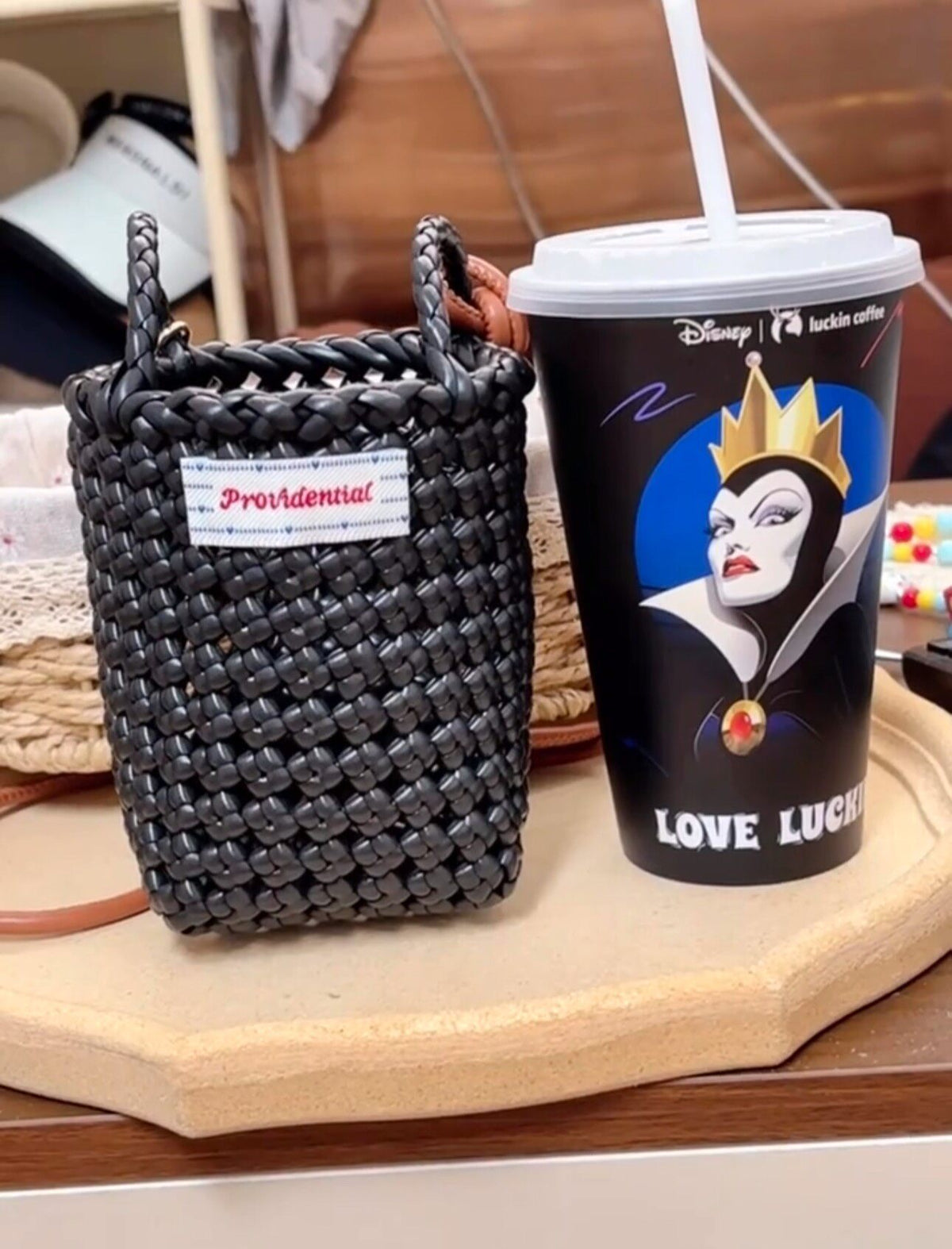 Black Woven Crossbody Bag