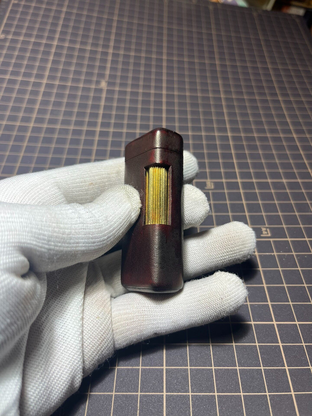 Dunhill Lighter Leather Sleeve Mahogany