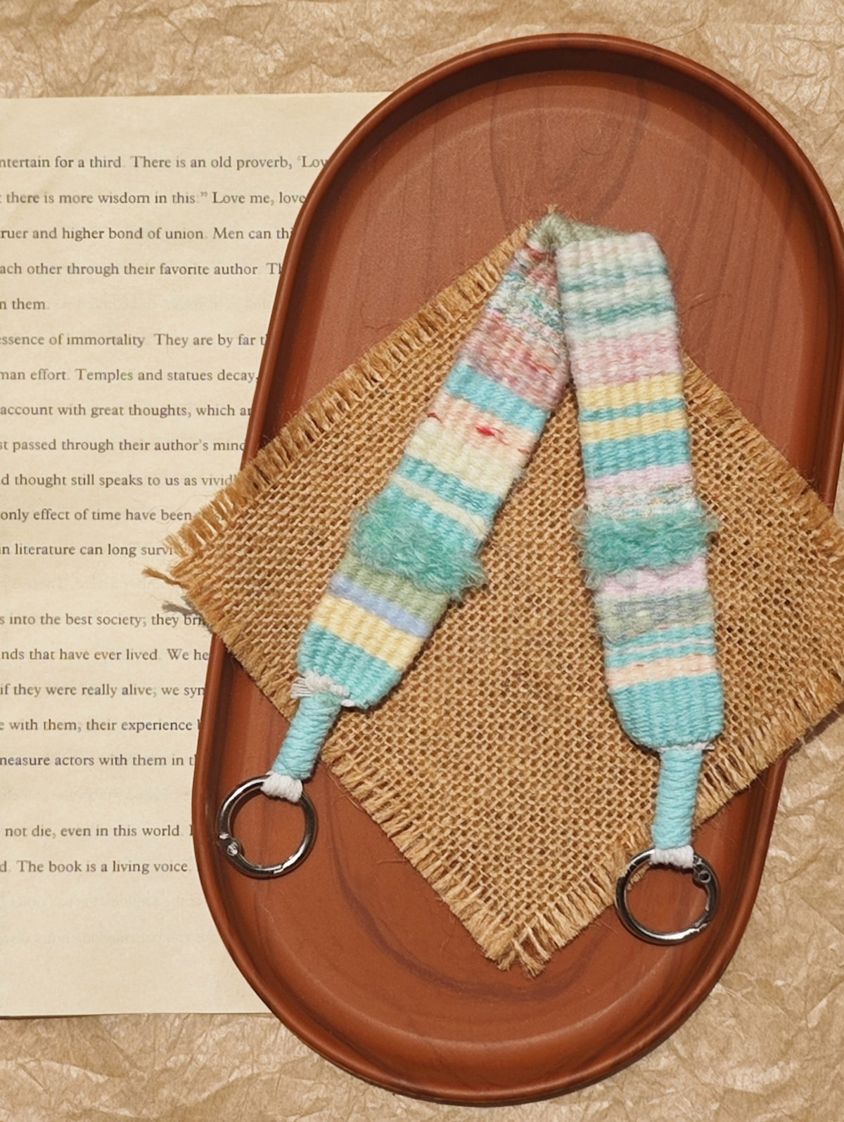 Mint Ice Cream Woven Wrist Strap
