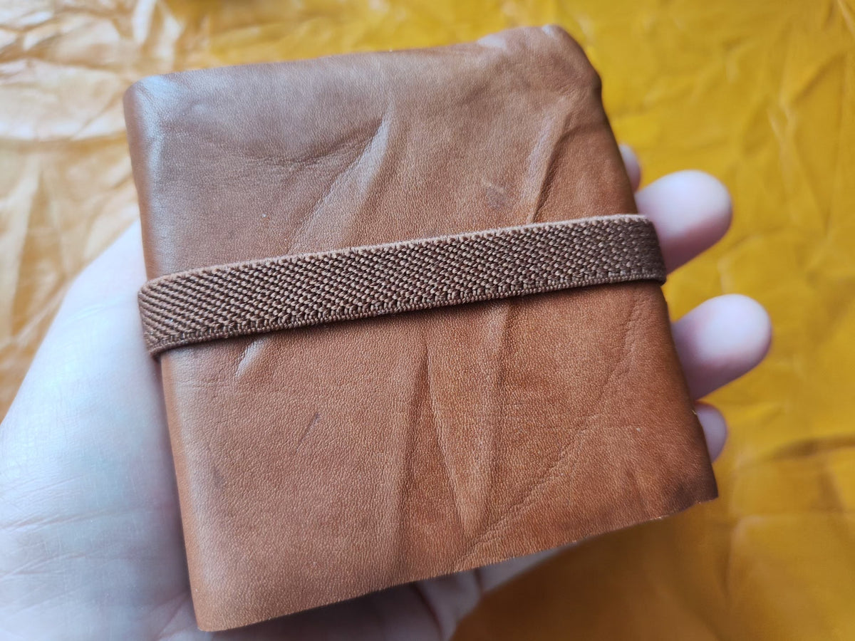 Leather Journal with Strawberry Embroidery