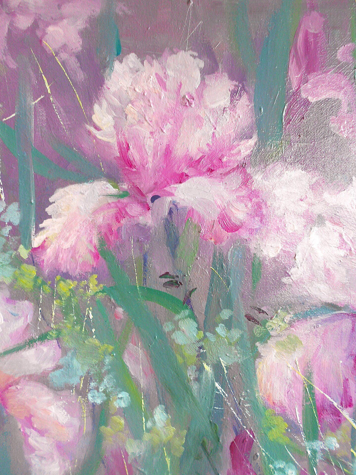 Iris Flower Hand Painted Oil Painting 40x50cm