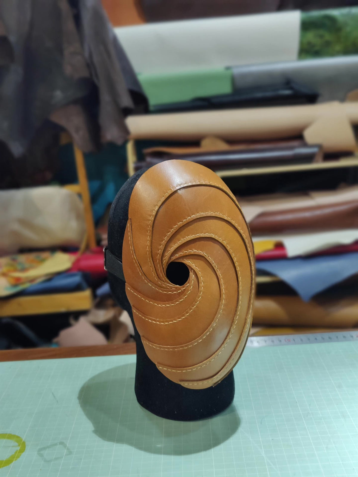 Obito Uchiha Mask Handcrafted Leather Spiral