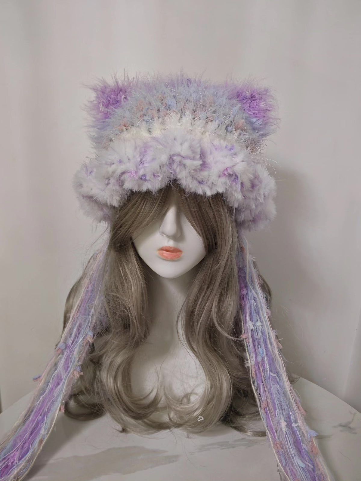 Cat Ear Hat Pastel Purple Fantasy