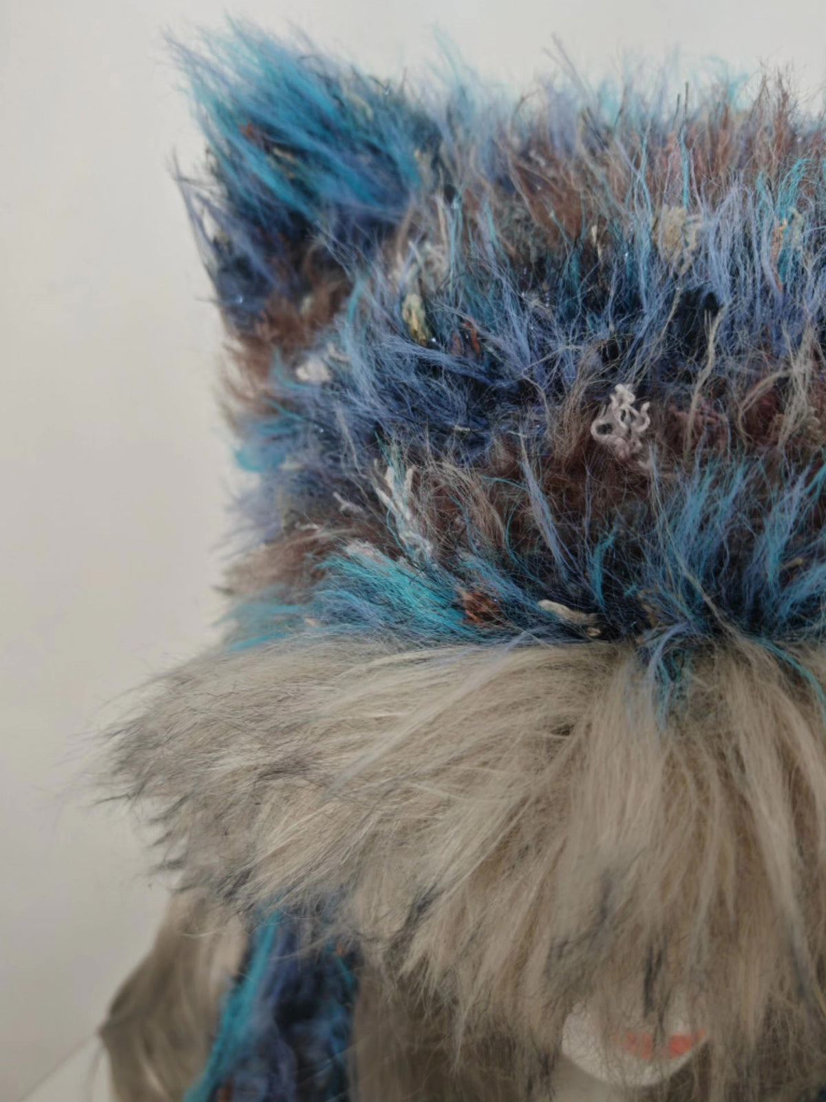 Peacock Blue Cat Ear Hat with Tassels