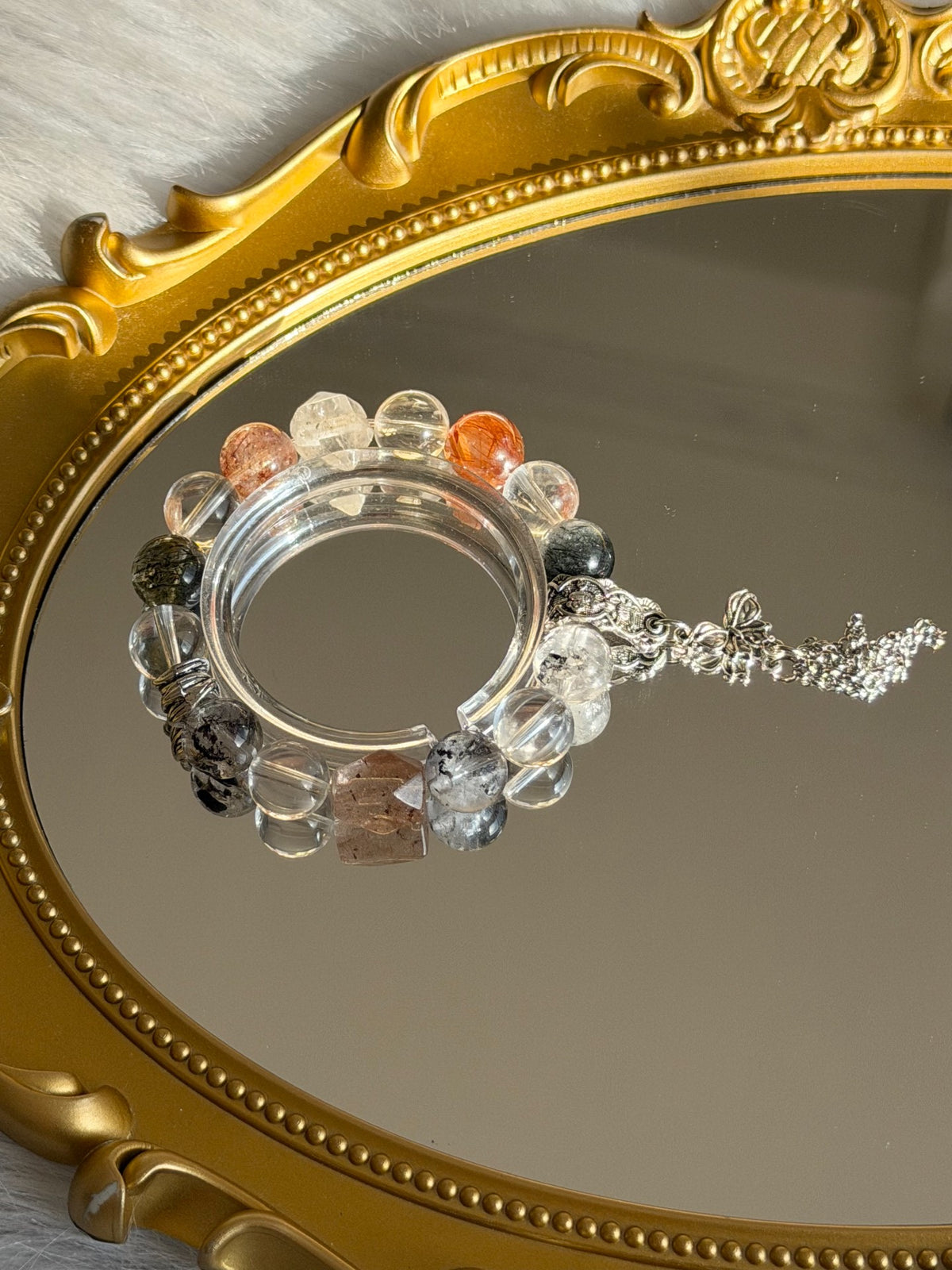 Bracciale con Perline in Cristallo Naturale 12mm