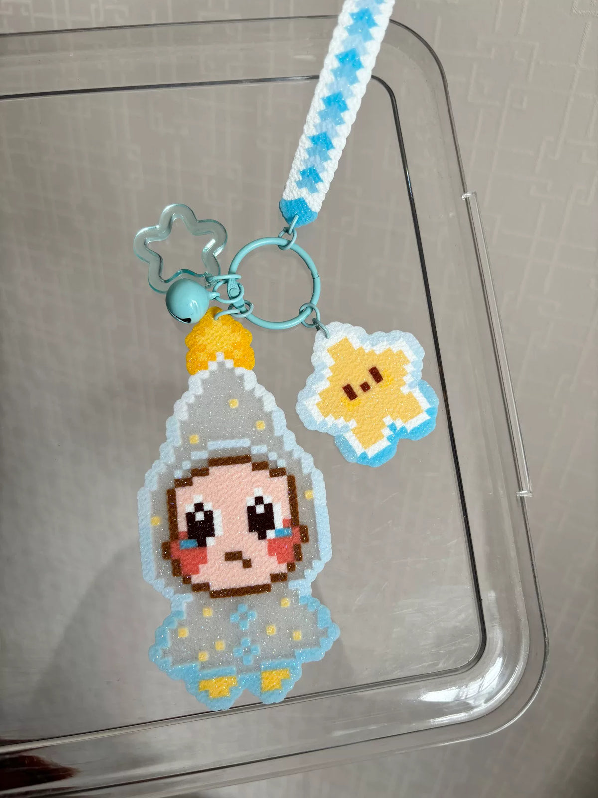 Porte-clés Perles Pixel-art Étoile Poncho de Pluie