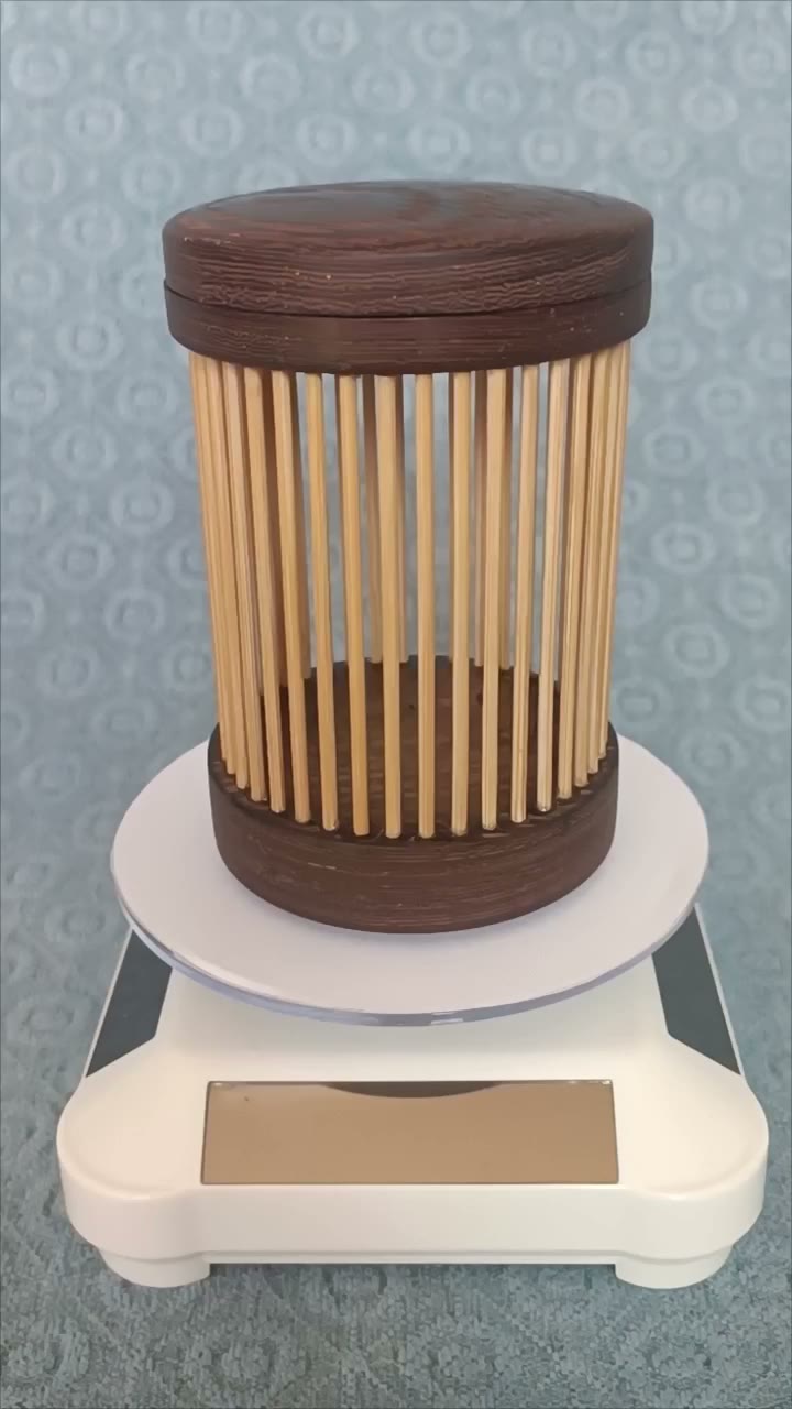 Chicken-Wing Wood Cricket Cage with Bamboo Body