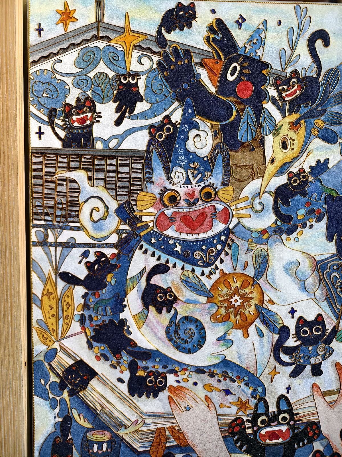 Cloisonne Anime Art Framed Coaster Set