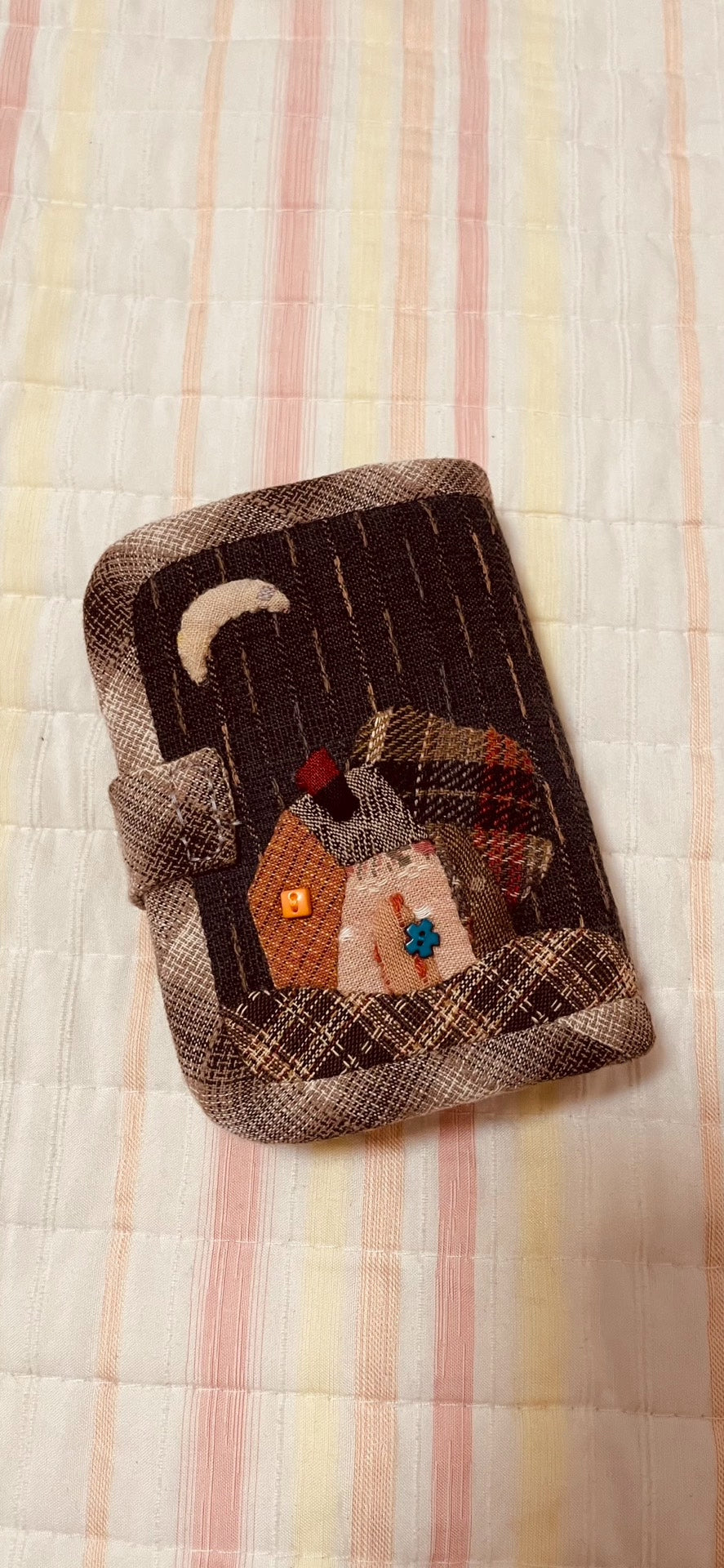 Handmade Yarn Dyed Fabric Card Holder