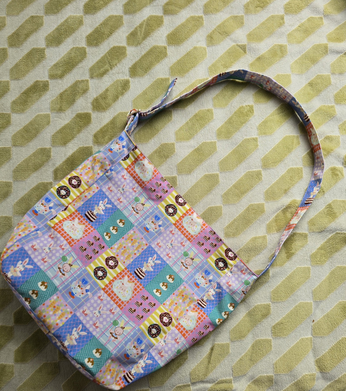 Patchwork Donut Rabbit Shoulder Bag