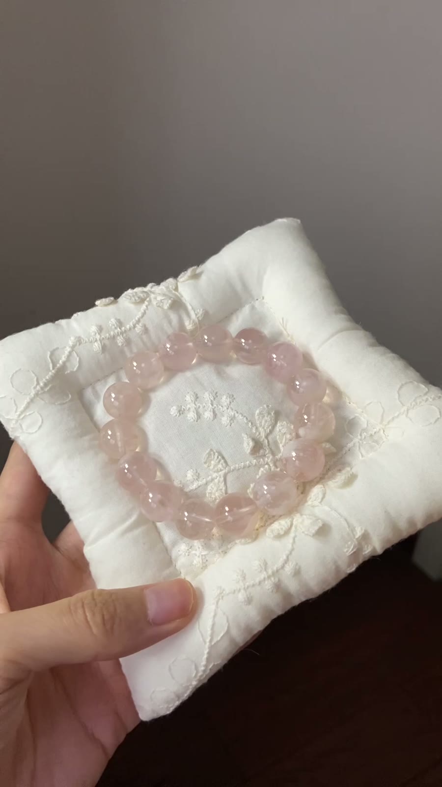 Roze Snowflake Phantom Quartz Kristalarmband
