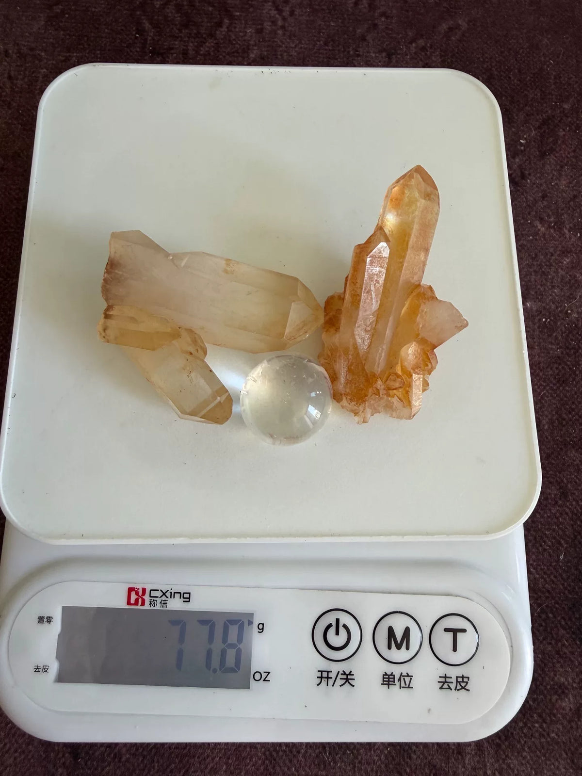Bonsái de Cristal con Cuarzo Transparente y Citrina