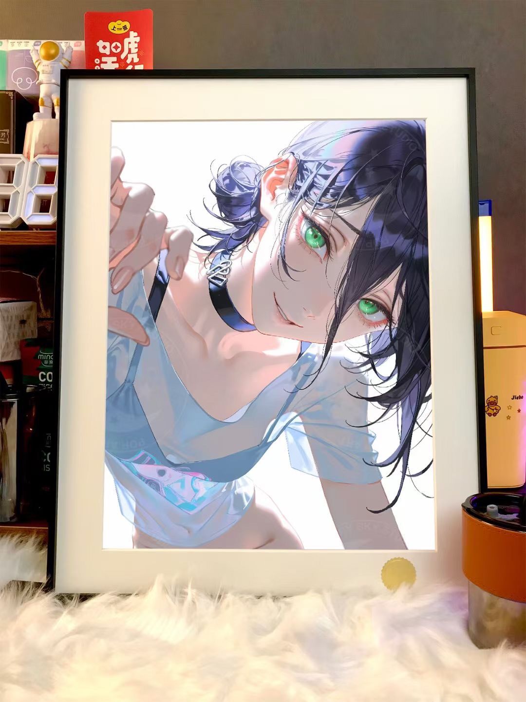 Reze Chainsaw Man Ingelijste Anime Art Print