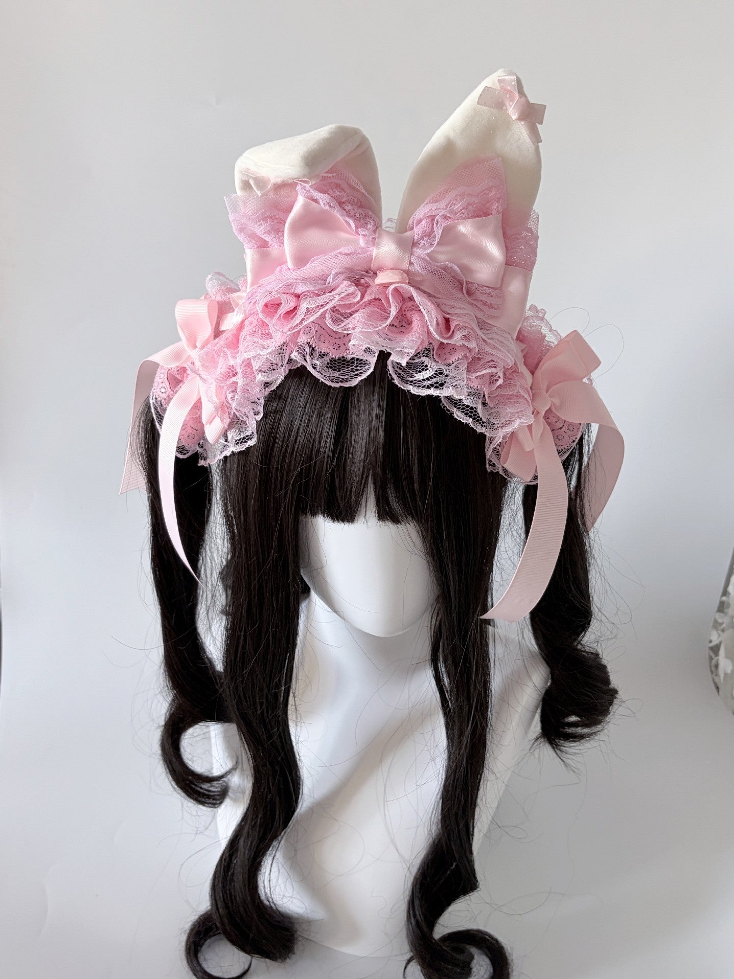 Pink Strawberry Bunny Ear Lolita Headband