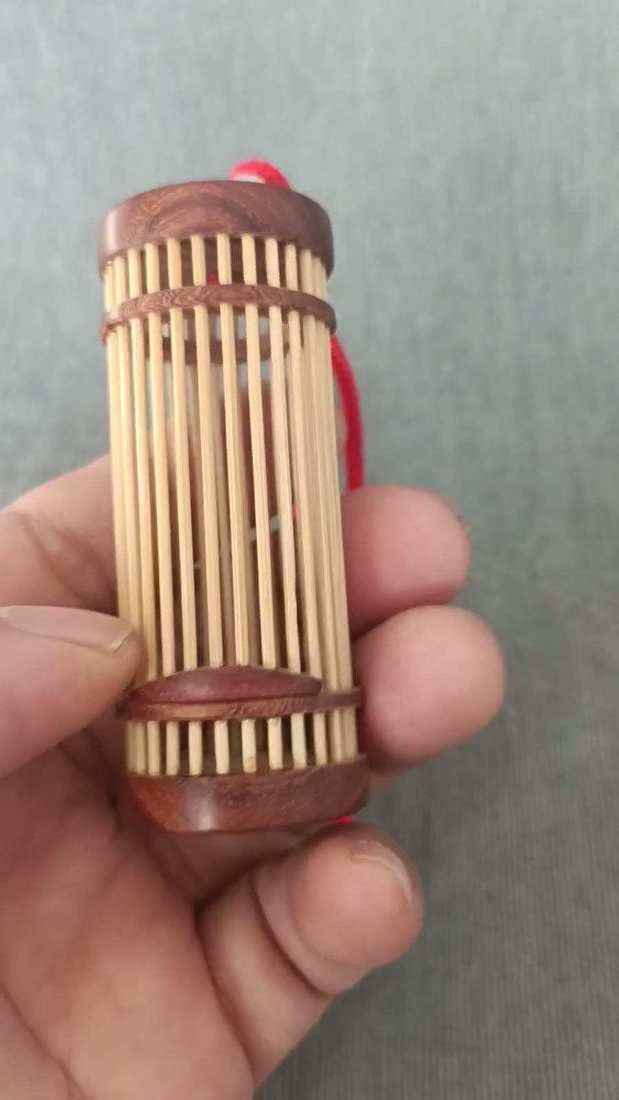 Red Rosewood Bamboo Cricket Cage