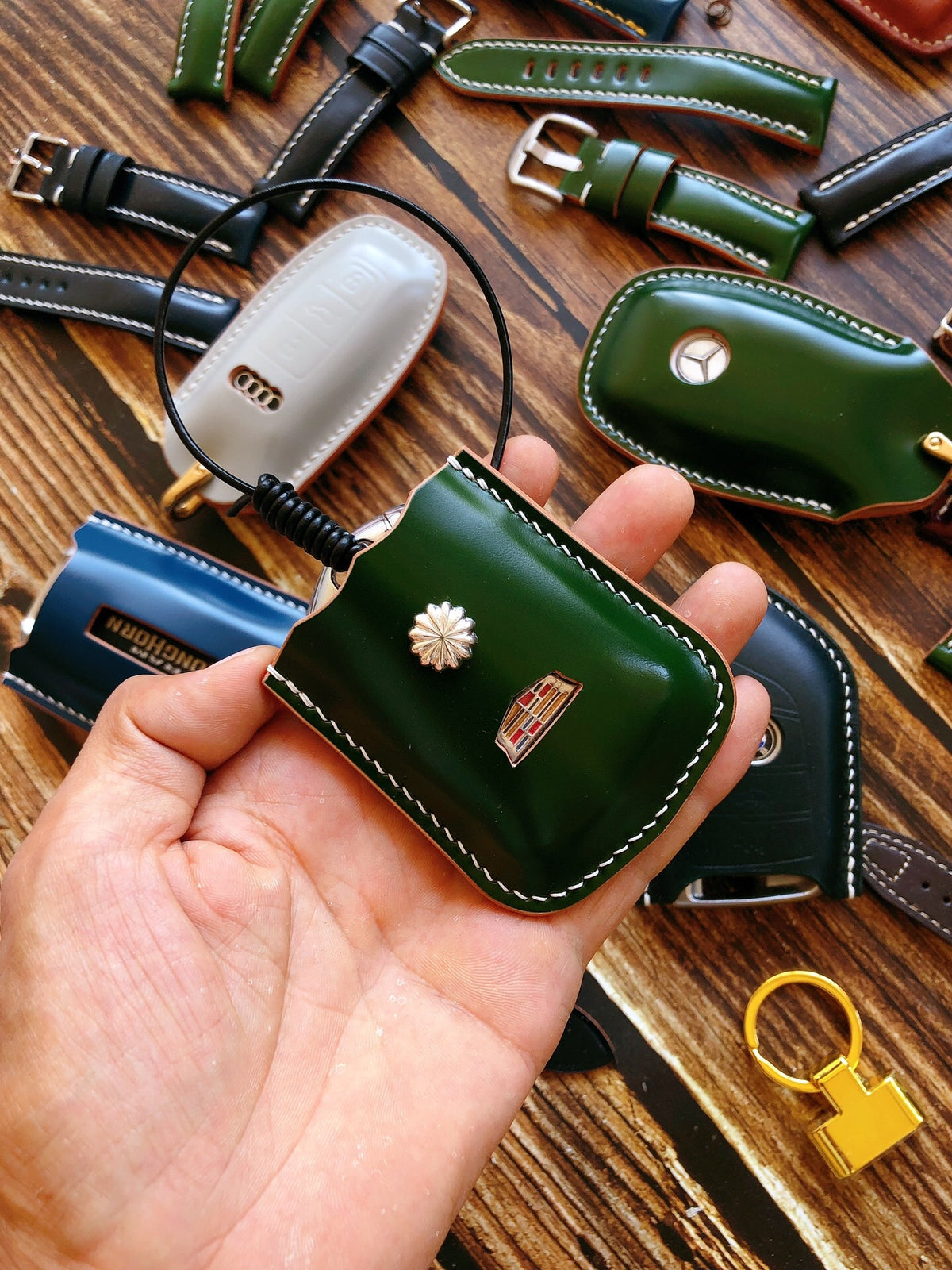 Custom Cadillac Key Case Shinki Cordovan