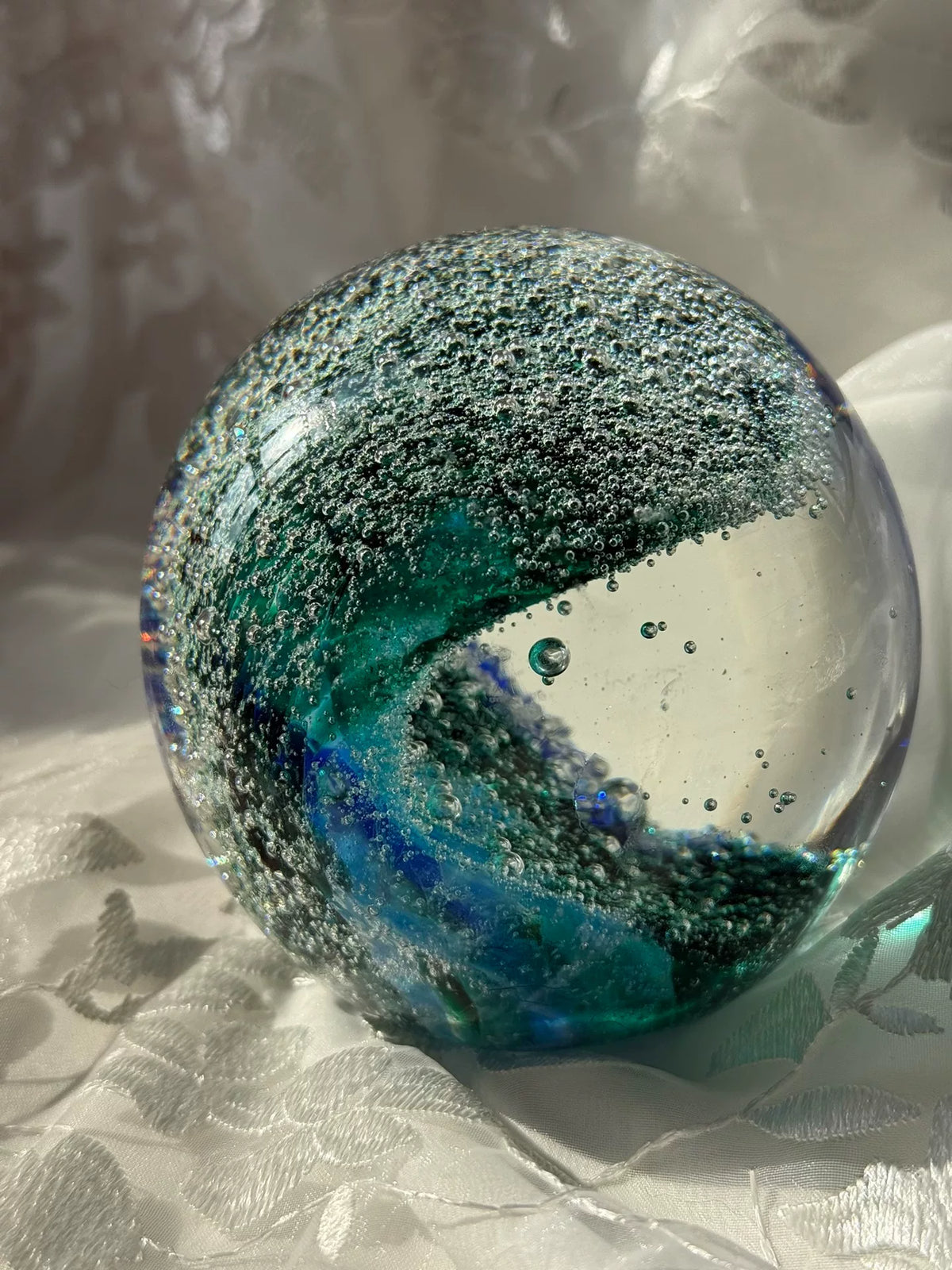 Vintage Liuli-glas bubbla-sfär 9,5 cm