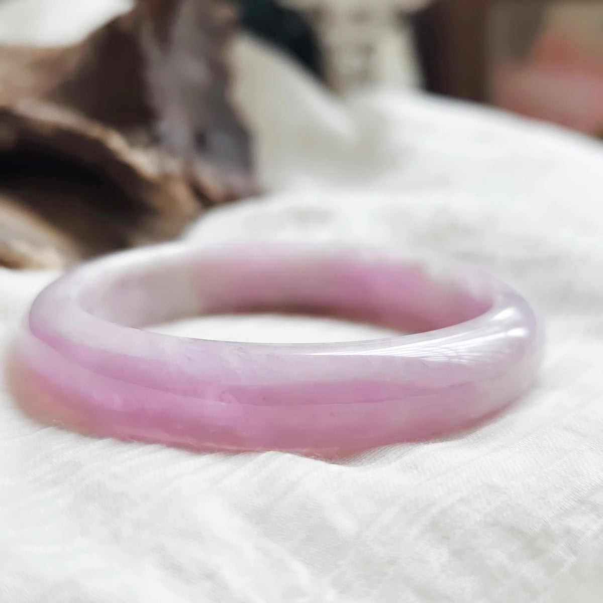 Natural Kunzite Bangle 57.7mm Inner Diameter