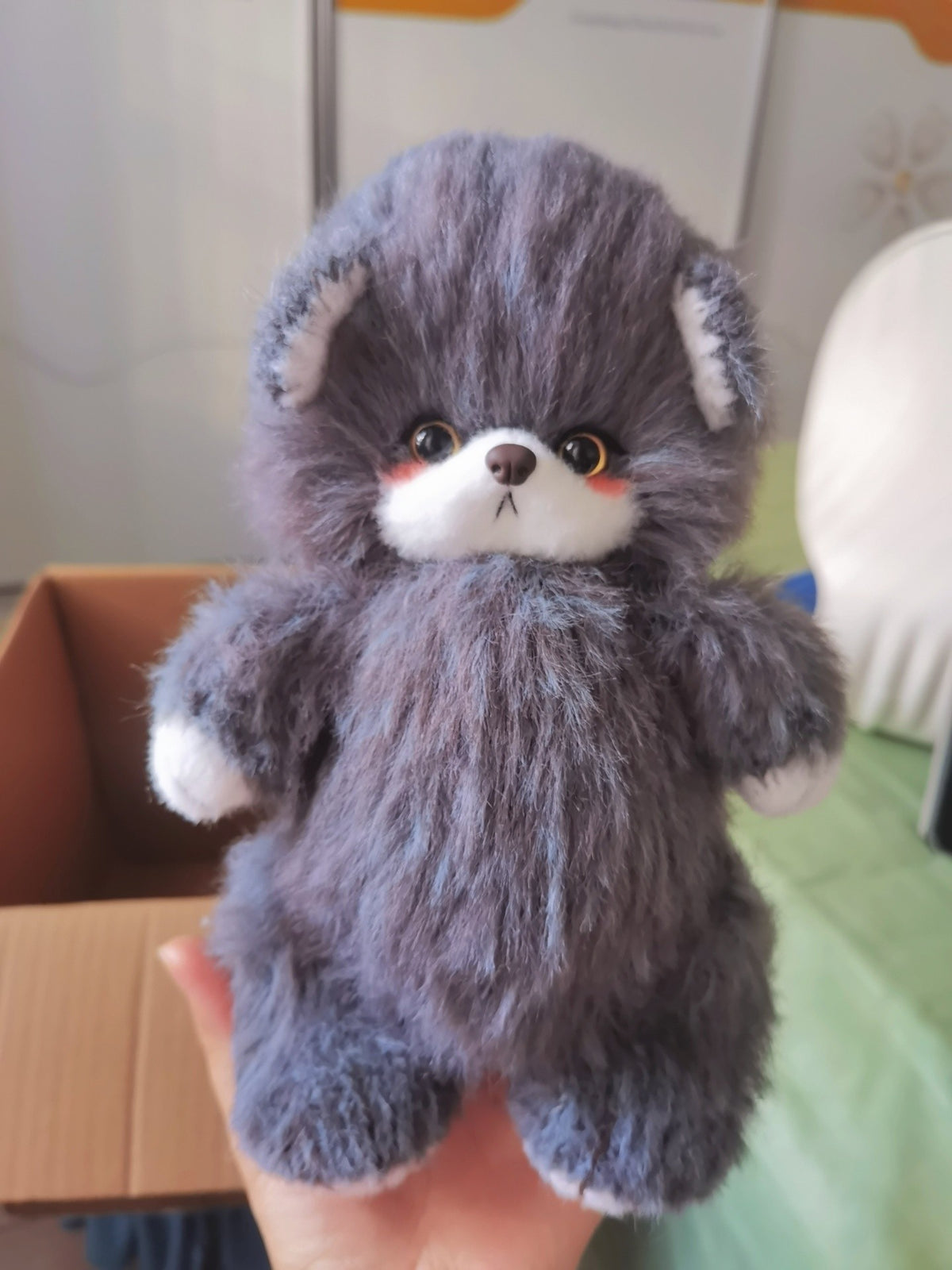 Graue Plüschkatze 22cm