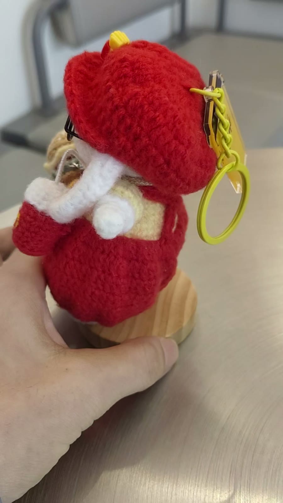 Crochet Rabbit Figurine Fast Food Outfit
