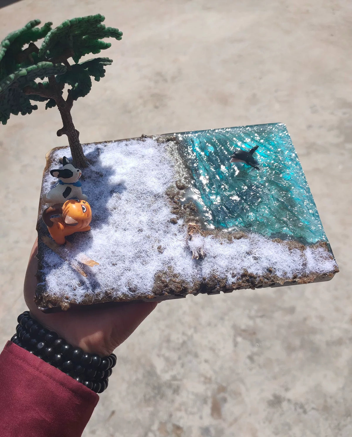 Miniature Winter Snow Scene Diorama