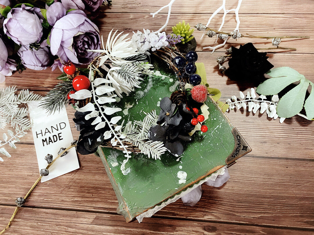 Misty Forest Vintage Junk Journal Handmade Notebook