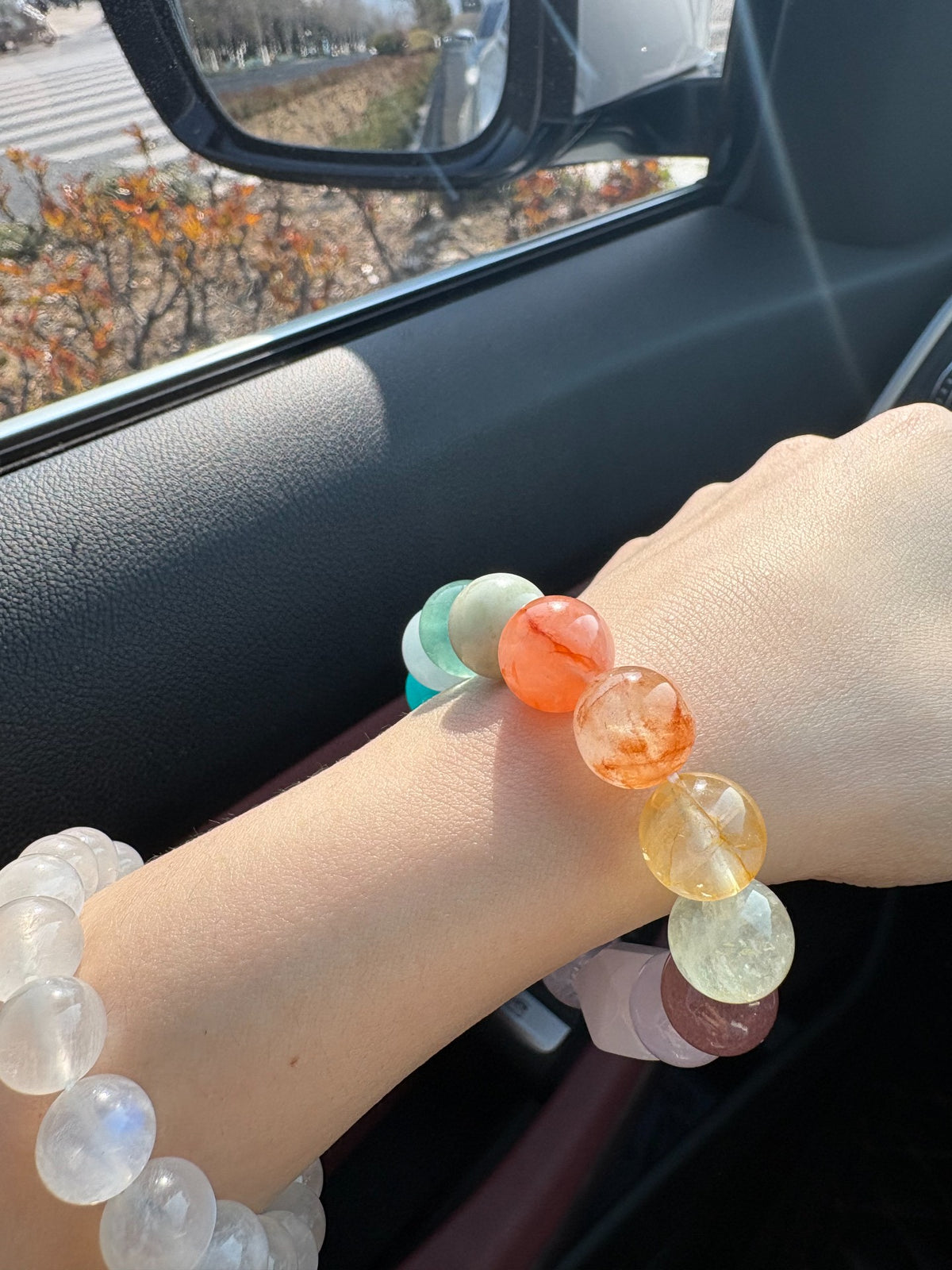 Rainbow Multi Gemstone Crystal Bracelet