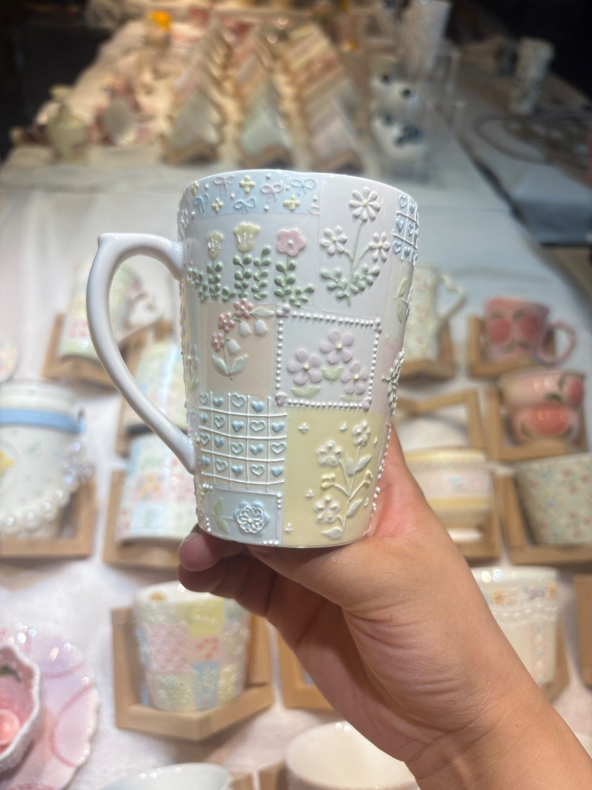 Ceramic Patchwork Floral Mug 400ml