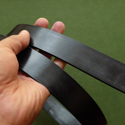 Black Leather Belt with Brass Buckle